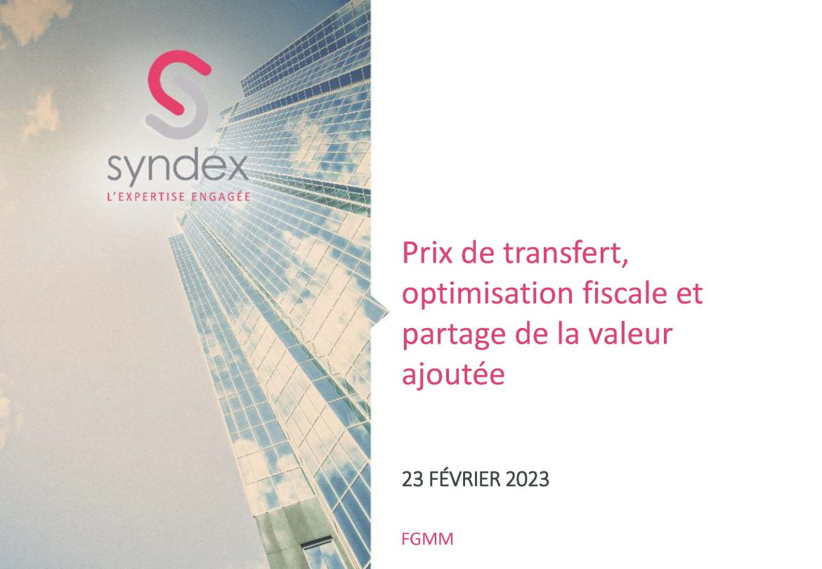 Optimisation fiscale – Syndex FGMM 23022023 | CFDT FGMM
